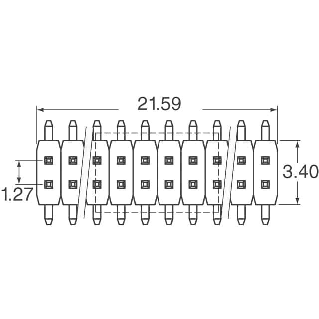 20021121-00034T4LF Amphenol ICC (FCI)  Headers Male Pins